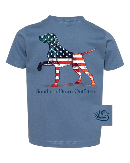 Star Spangled Dog Toddler Southern Down Outfitters Short Sleeve Tee