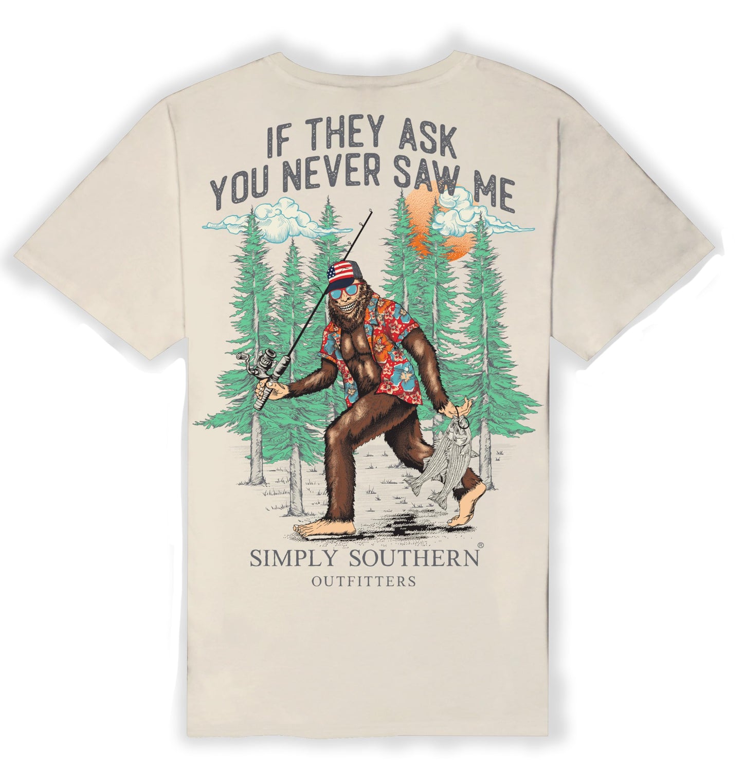 Simply Southern Mens Relaxed-Fit Short Sleeve T-Shirt | Bigfoot | Patriotic and Rugged Mens T-Shirt Small