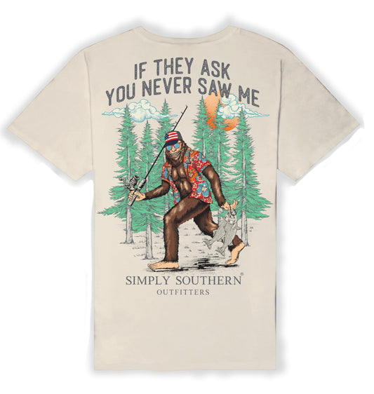 Simply Southern Mens Relaxed-Fit Short Sleeve T-Shirt | Bigfoot | Patriotic and Rugged Mens T-Shirt Small