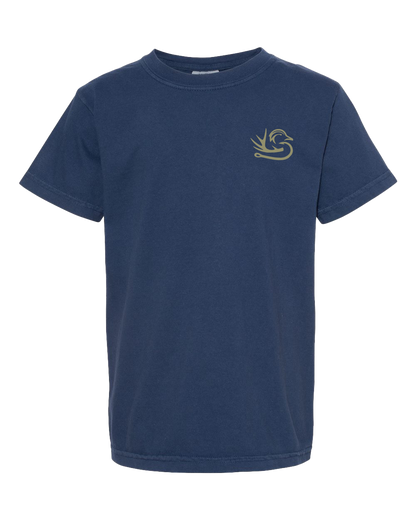 Dog in Boat Youth Southern Down Outfitters Short Sleeve Tee