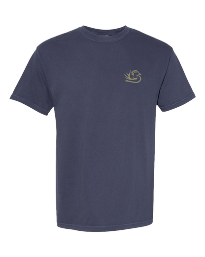 Dog in Boat Southern Down Outfitters Mens Short Sleeve Tee